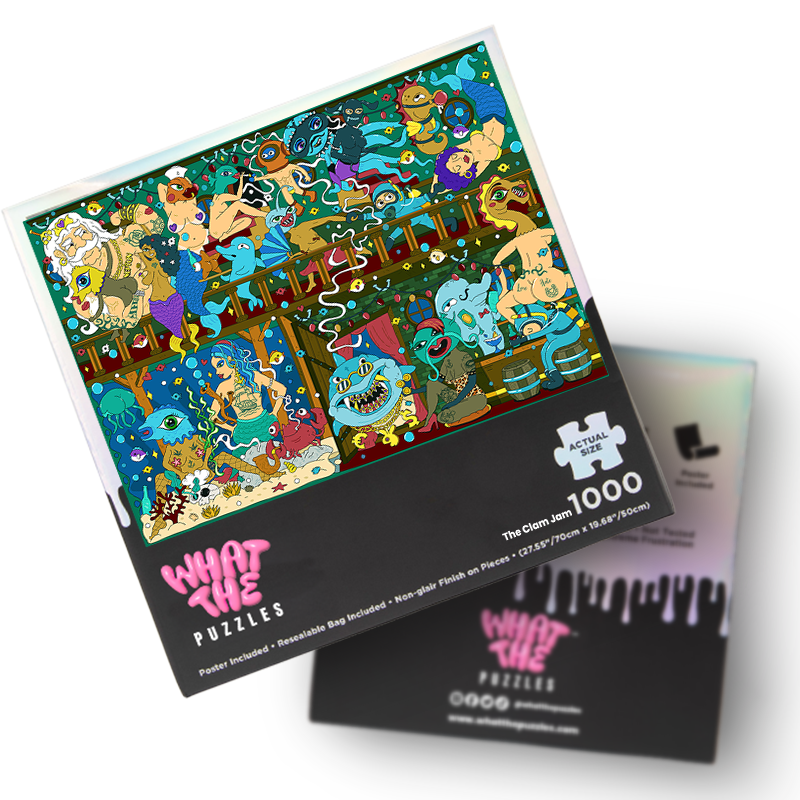 Clam Jam 1000-piece jigsaw puzzle box for adults