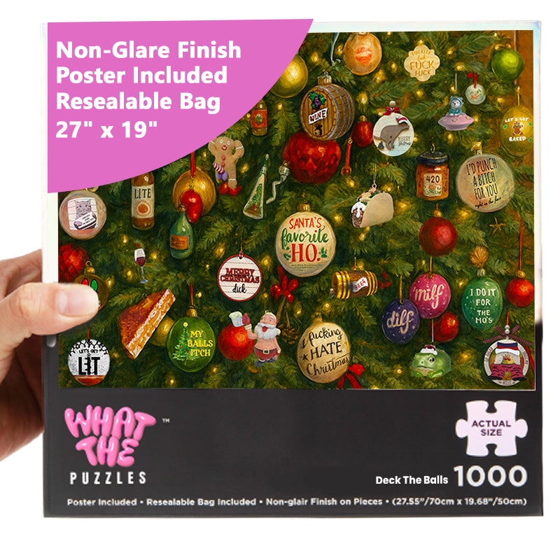 Deck The Balls 1000-piece jigsaw puzzle Non-glare Finish Poster