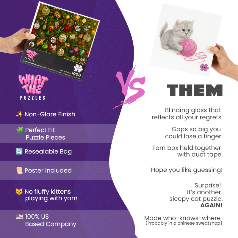 Deck The Balls 1000-piece jigsaw puzzle comparison