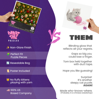 Deck The Balls 1000-piece jigsaw puzzle comparison