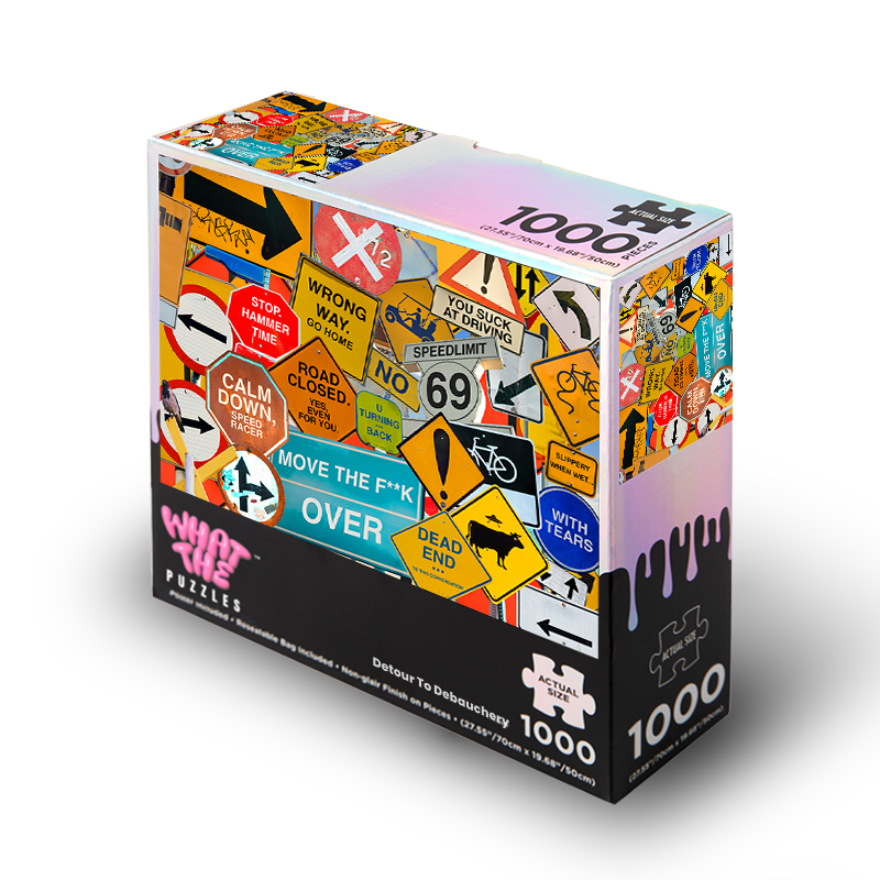 Detour To Debauchery 1000-piece jigsaw puzzle box