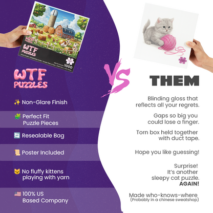 Fuck Farm 1000-piece jigsaw puzzle comparison