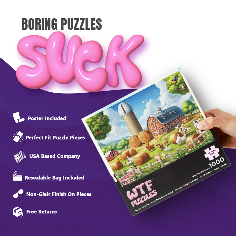 Fuck Farm 1000-piece jigsaw puzzle for adults.