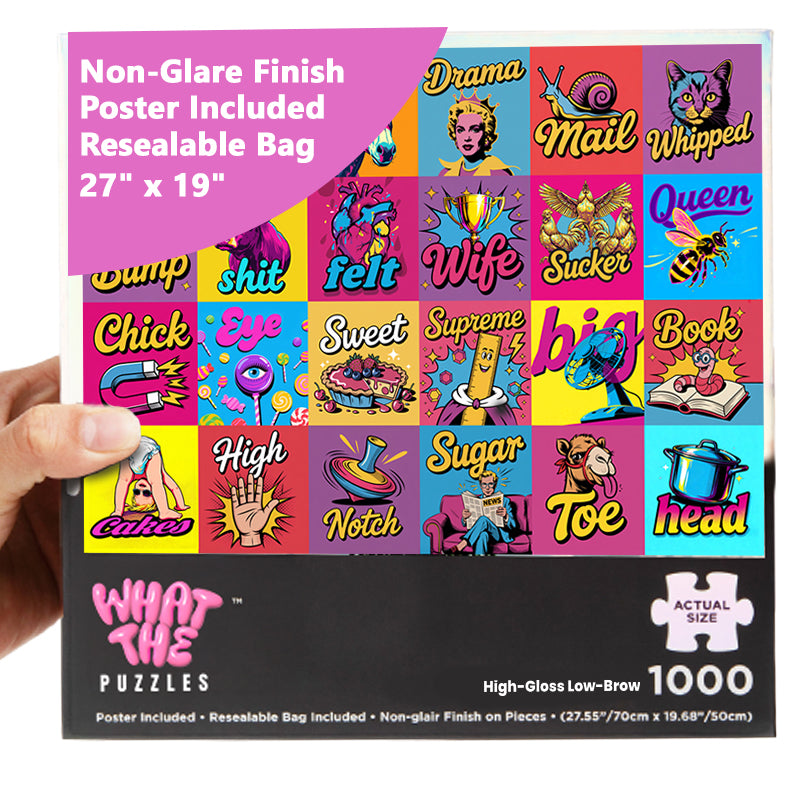 High-Gloss Low-Brow 1000-piece jigsaw puzzle Non-glare Finish Poster