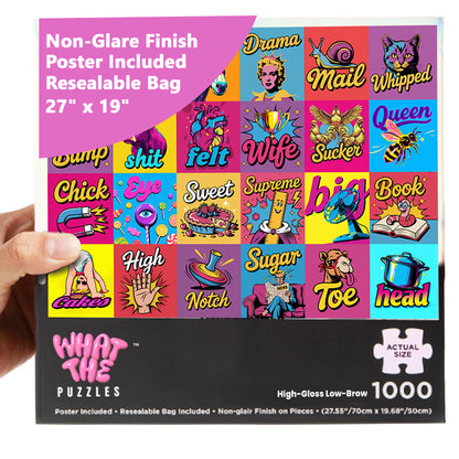 High-Gloss Low-Brow 1000-piece jigsaw puzzle Non-glare Finish Poster