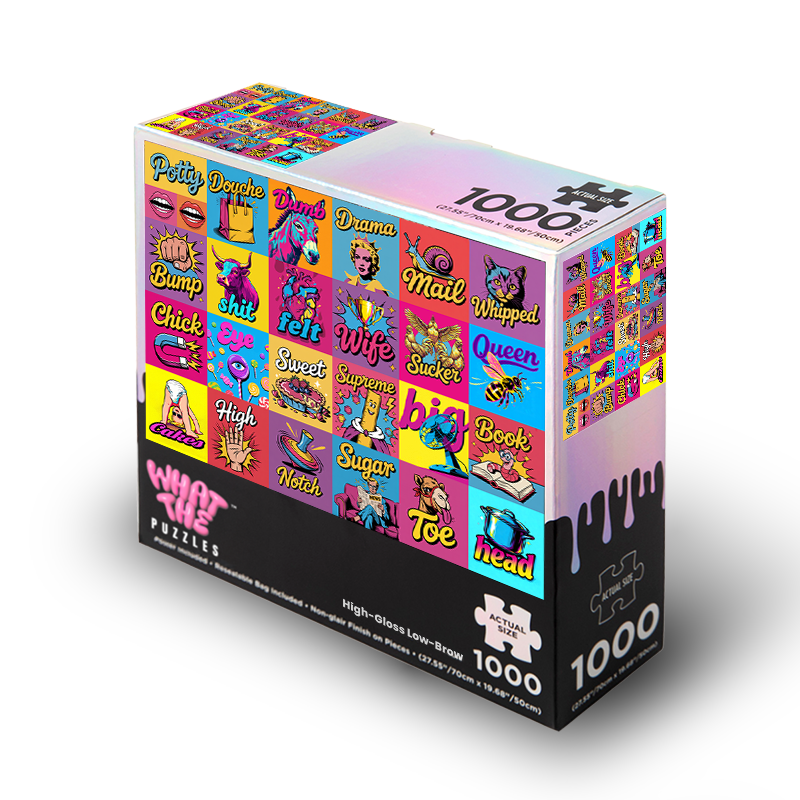 High-Gloss-Low Brow 1000-piece jigsaw puzzle box