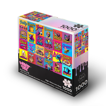 High-Gloss-Low Brow 1000-piece jigsaw puzzle box
