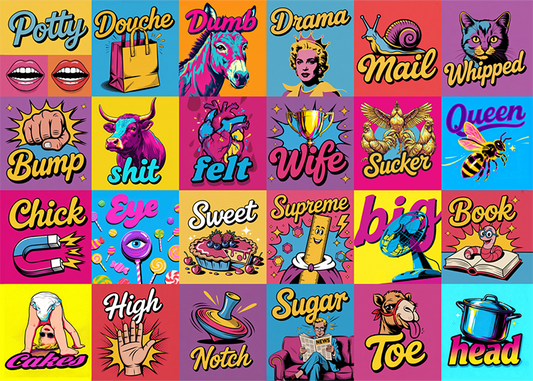 Banner image of the High Gloss - Low Brow 1000-piece jigsaw puzzle for adults.