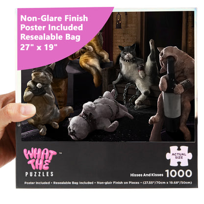 Hisses and Kisses 1000-piece jigsaw puzzle Non-glare Finish Poster