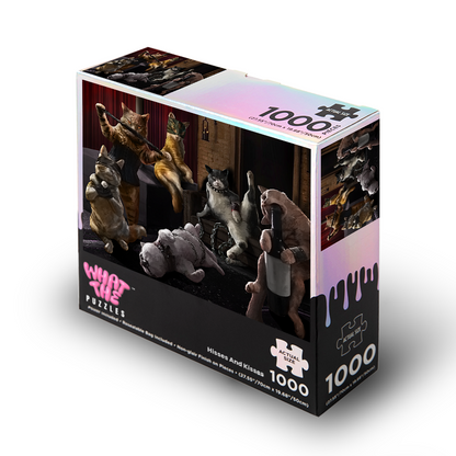 Hisses and Kisses 1000-piece jigsaw puzzle box