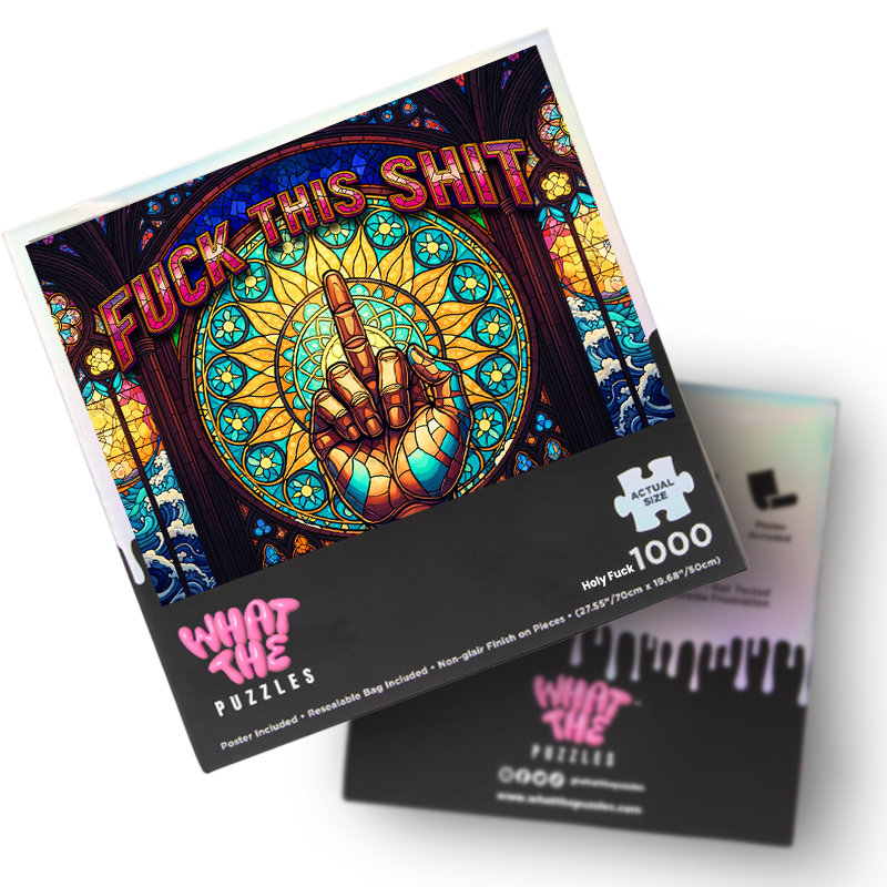 Holy Fuck 1000-piece jigsaw puzzle box for adults