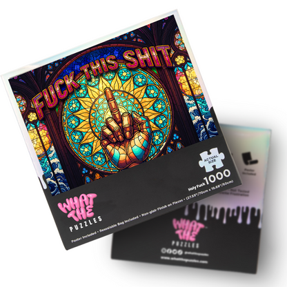 Holy Fuck 1000-piece jigsaw puzzle box for adults