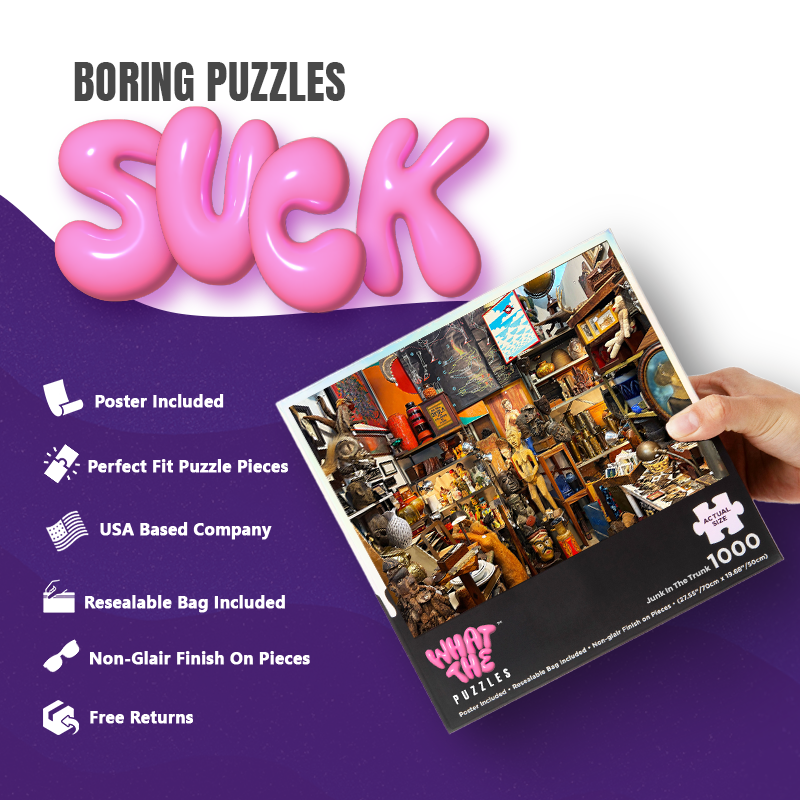 Junk in the Trunk 1000-piece jigsaw puzzle for adults