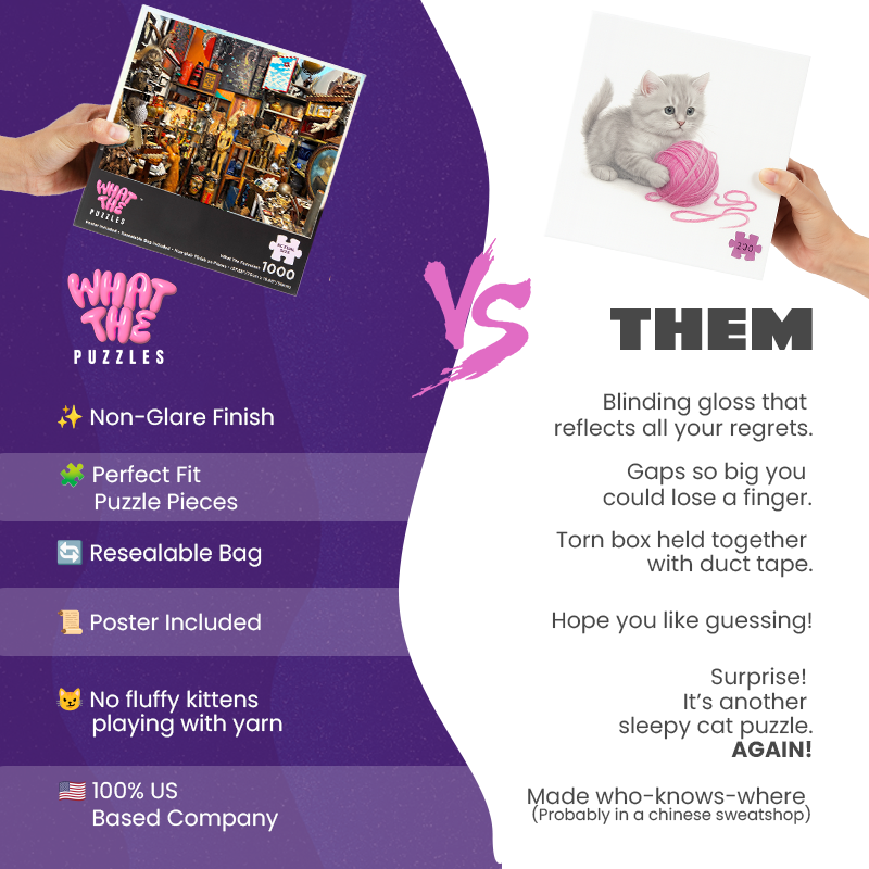 Junk in the Trunk 1000-piece jigsaw puzzle comparison