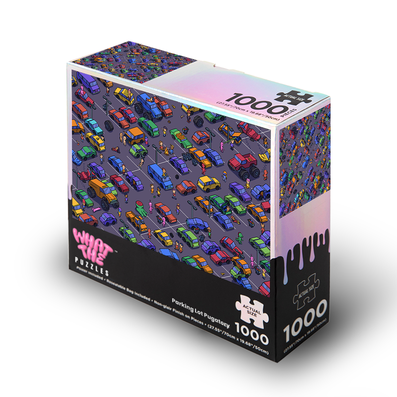 Parking Lot Purgatory 1000-piece jigsaw puzzle box