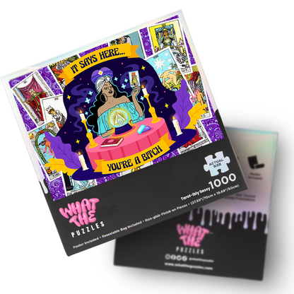 Tarot bitch 1000-piece jigsaw puzzle box for adults