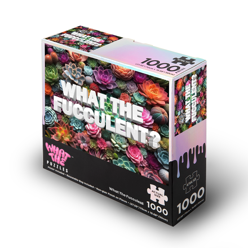 What The Fucculent 1000-piece jigsaw puzzle box