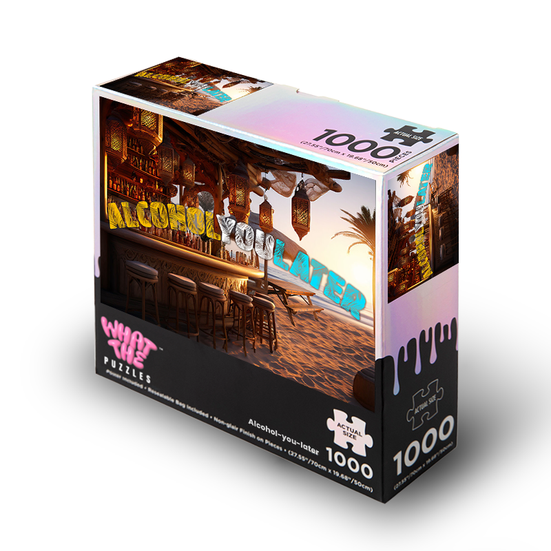 Alcohol you later 1000-piece jigsaw puzzle box