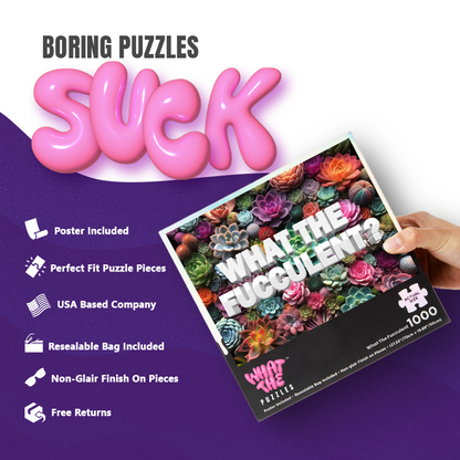What The Fucculent 1000-piece jigsaw puzzle for adults.