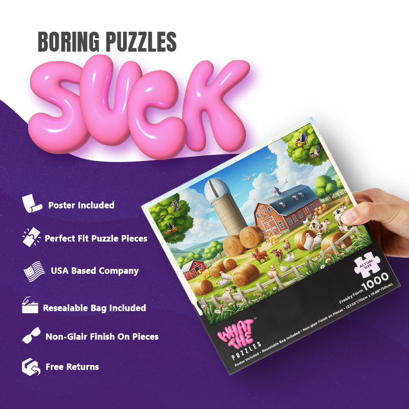 Fuck farm 1000-piece jigsaw puzzle for adults.