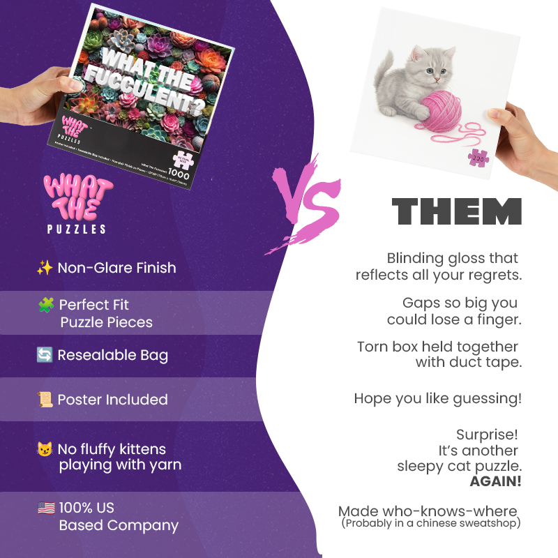What The Fucculent 1000-piece jigsaw puzzle comparison