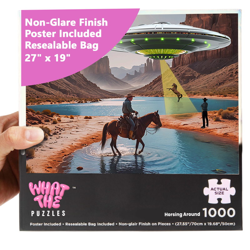 Horsing around Non Glare Finish Poster