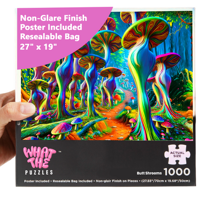 Butt shrooms Non Glare Finish Poster